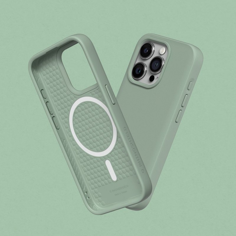 SolidSuit (MagSafe compatible) magnetic phone case/sage green for iPhone series - เคส/ซองมือถือ - พลาสติก สีเขียว