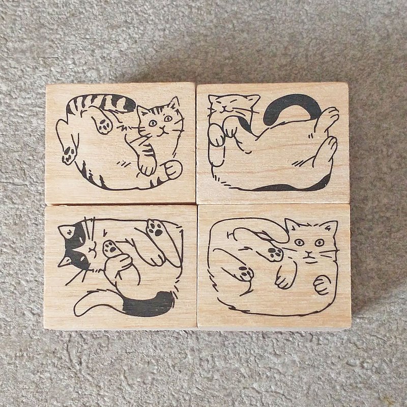 Box Cat Stamp - ตราปั๊ม/สแตมป์/หมึก - ยาง 