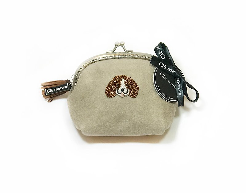 MiGu Lu stitch hand-limited arch-type mouth gold package (this section with chain) - Coin Purses - Polyester Khaki