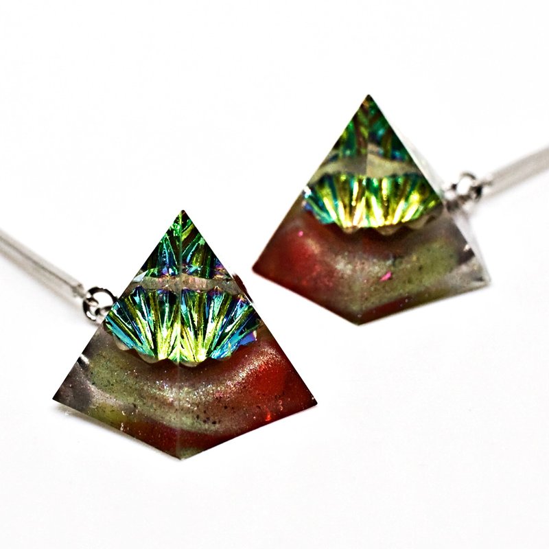 ペンタゴンプラプライヤリング(アンブロシア) - 耳環/耳夾/耳骨夾 - 樹脂 多色