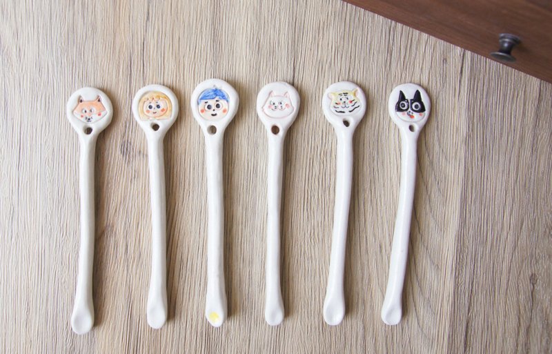 【Ceramic Stirring Stick】Multiple Character Stirring Sticks and Stirring Strips - ช้อนส้อม - เครื่องลายคราม หลากหลายสี