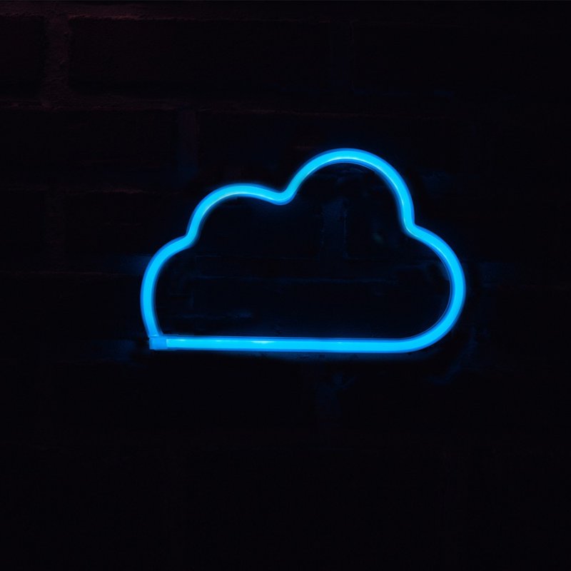 Cloud LED Neon Sign for Home Office Party Wall Bar Gym Birthday Holiday - โคมไฟ - อะคริลิค สีใส