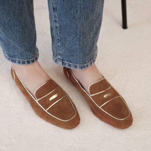 イタリア製　ゴールドパイソンローファー イタリア製 ゴールドパイソンローファー