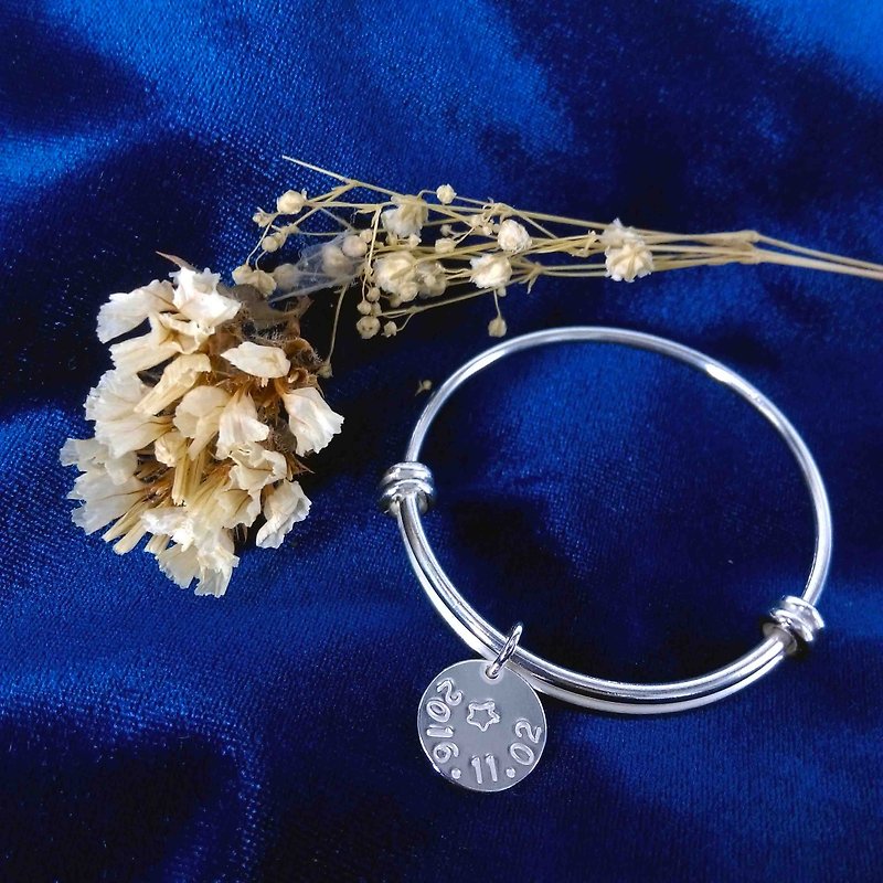 Moon Ceremony Series/Innocent/Pure Silver/Bracelet/Màn Work - สร้อยข้อมือ - โลหะ สีน้ำเงิน