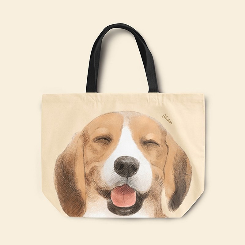 [Smiling Miglu] lunch bag tote bag - Handbags & Totes - Nylon Orange