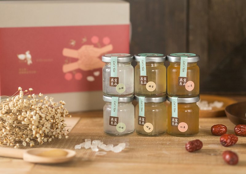 [Mother's Day Gift Box] Ready-to-drink six pieces of fresh stewed bird's nest in the palm of your hand - อาหารเสริมและผลิตภัณฑ์สุขภาพ - อาหารสด สีแดง