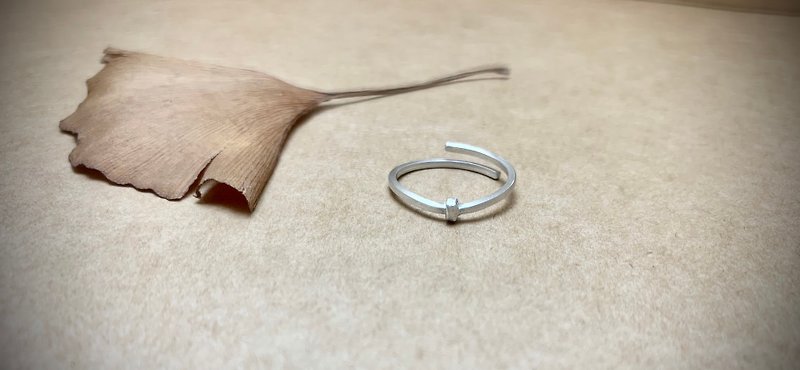 Sterling Silver Small Careful Machine Shaped Living Ring