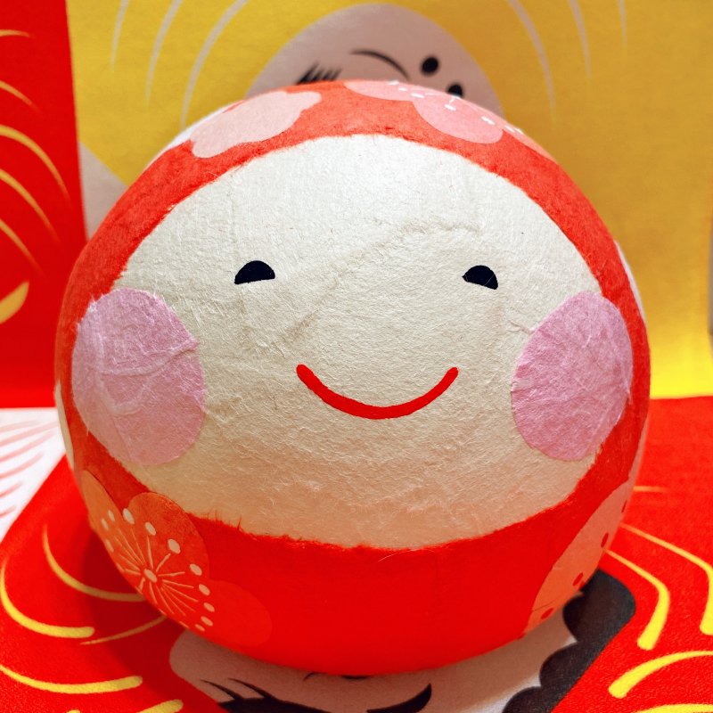 京都手作擺飾-花笑梅花達摩 - 擺飾/家飾品 - 其他材質 