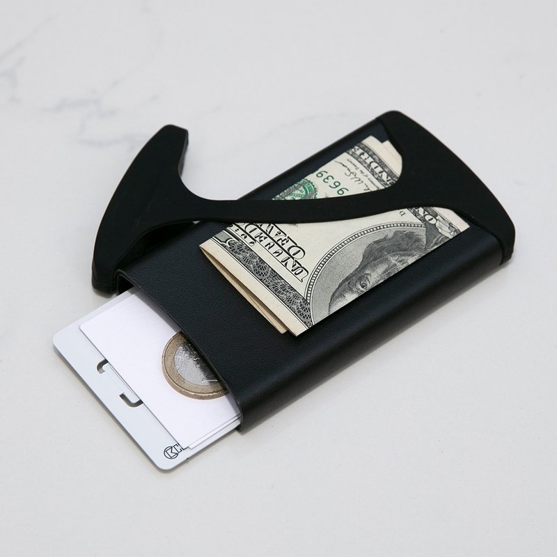 錢包 - 皮革/雙黑 - 錢包/皮夾/長短夾 - 真皮 黑色