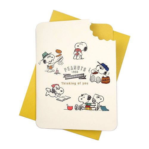 205剪刀石頭紙 史努比兄弟【Hallmark-Snoopy立體卡片 JP多用途】