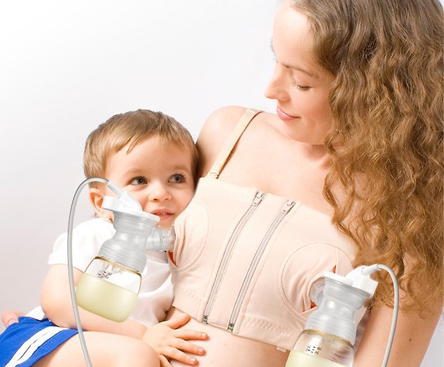Maternity Bra For Breast Pump Hands Free Breast Pump Bra Plus Size  Adjustable Front Zipper Breastfeeding Pumping Nursing Bra