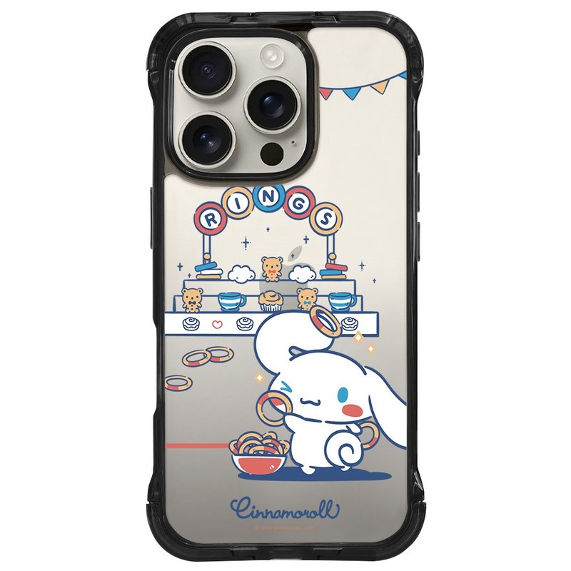 大耳狗 喜拿套圈圈 標準透黑支架手機殼 iPhone 16 15 14 Pro Max - 手機殼/手機套 - 其他材質 黑色
