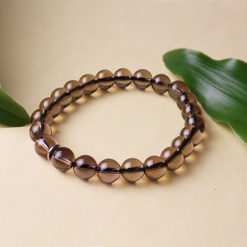 品牌經典 | 轉運珠 品牌手鍊 | 茶水晶 - 手鍊/手環 - 水晶 咖啡色