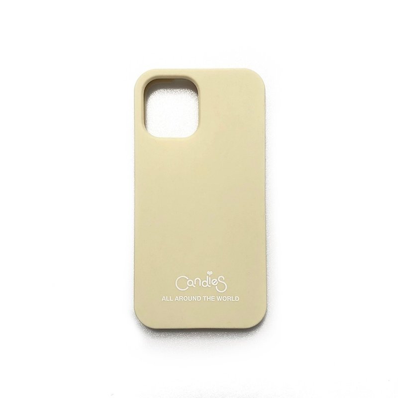 【Candies】Simple系列  logo素面殼(米白) - iPhone 12 / 12 Pro - 手機殼/手機套 - 矽膠 卡其色