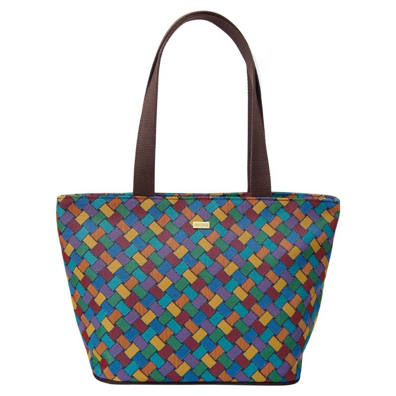 Handmade Shoulder / Tote Bag / Jacquard Weave / Water Repellent - กระเป๋าแมสเซนเจอร์ - วัสดุอื่นๆ สีนำ้ตาล