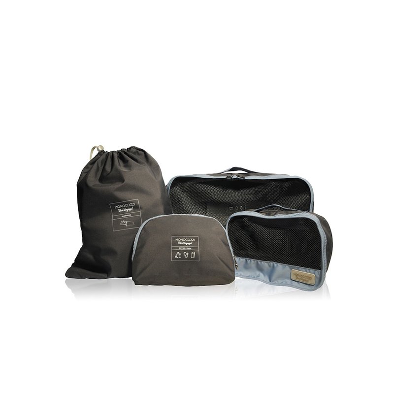 Bon Voyage 4 in 1 Travel Set  - Charcoal - Other - Nylon Gray