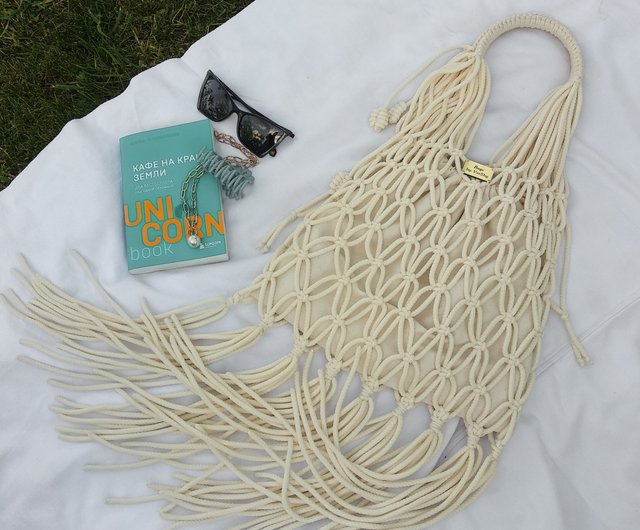 Boho discount macrame bag