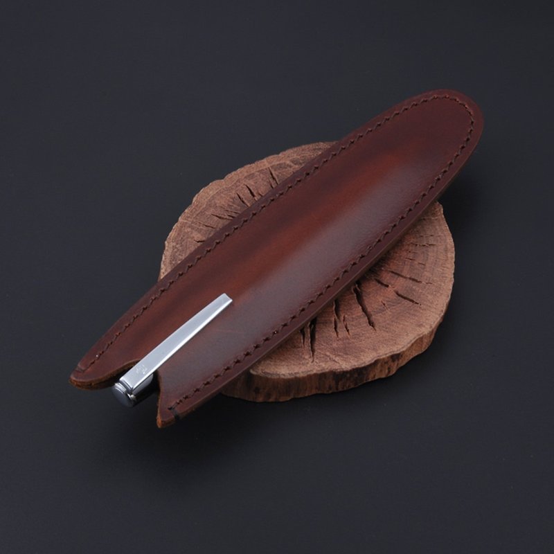 Leather Shark Mouth Fountain Pen Case - กล่องดินสอ/ถุงดินสอ - หนังแท้ 