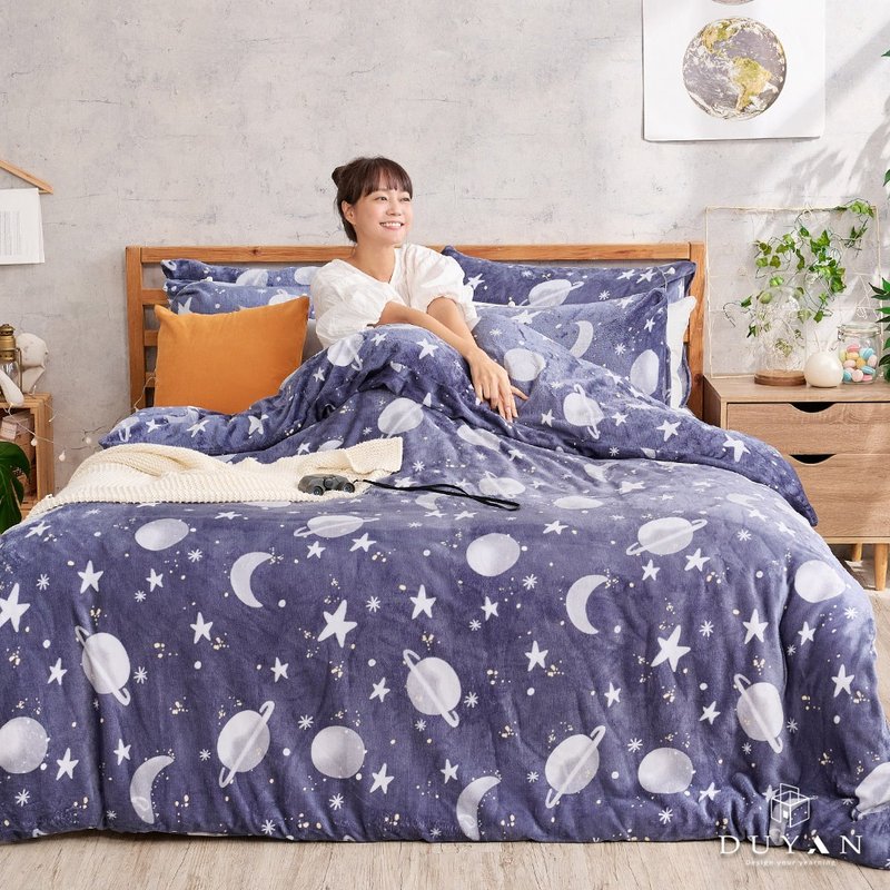 床包被套組(兩用毯被套)-單人/雙人/加大 / 法蘭絨 / 星海微光 - 寢具/床包 - 其他材質 多色