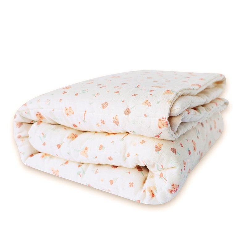 【SISSO Organic Cotton】Maple Sugar Koala Double Woven Gauze Four Seasons Quilt - Bedding - Cotton & Hemp White