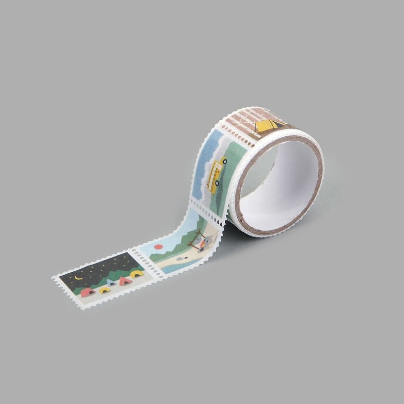 Dailylike Stamp Paper Tape (single roll)-03 Camping, E2D03978 - Washi Tape - Paper Multicolor