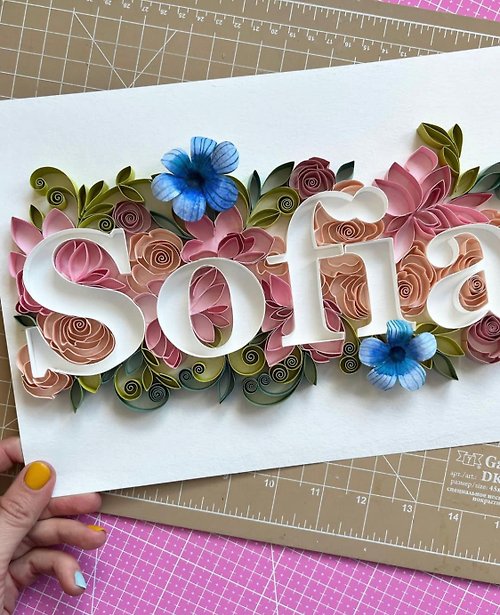 QllArt Paper painting | Quilling Art | Name for order | Custom decor