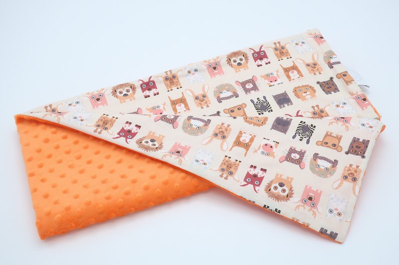 Hush Baby Handmade Receiving Blanket (African Wildlife+Pumpkin) - Bedding - Other Materials Multicolor