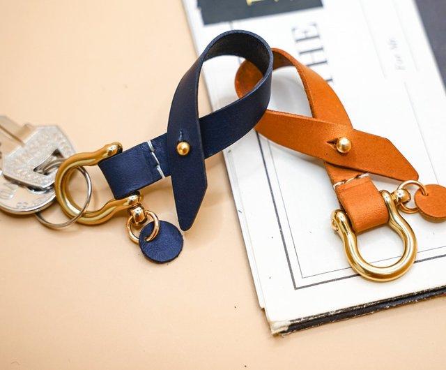 Pure leather keychains deals