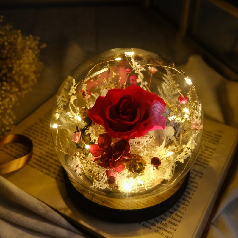 【加燈賣場】如需加燈請與其他無燈款鐘罩一起下單 - 盆栽/植栽 - 植物．花 白色