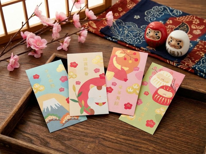 和・樂丨日式主題利是封丨利是廊 - 利是封/揮春 - 紙 多色