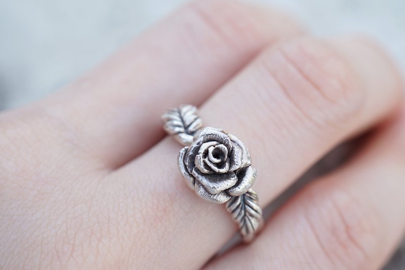 Mini Rose ring - General Rings - Silver Silver