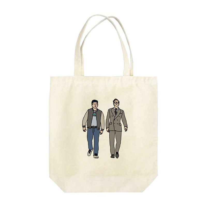 Harry and Eggsy Tote Bag - กระเป๋าถือ - ผ้าฝ้าย/ผ้าลินิน 