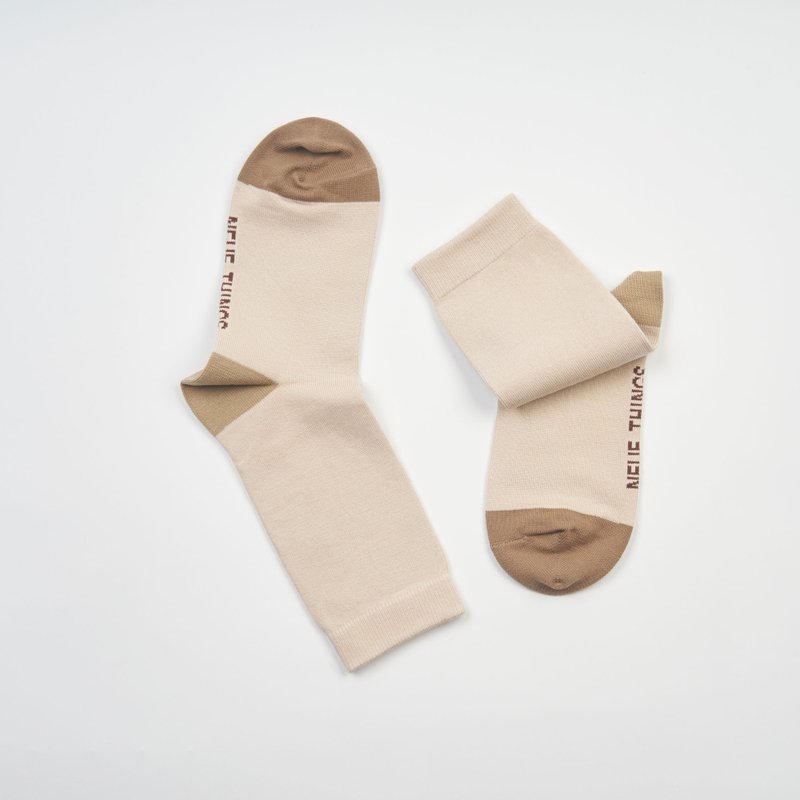 Modal socks-Beige - ถุงเท้า - ผ้าฝ้าย/ผ้าลินิน สีกากี