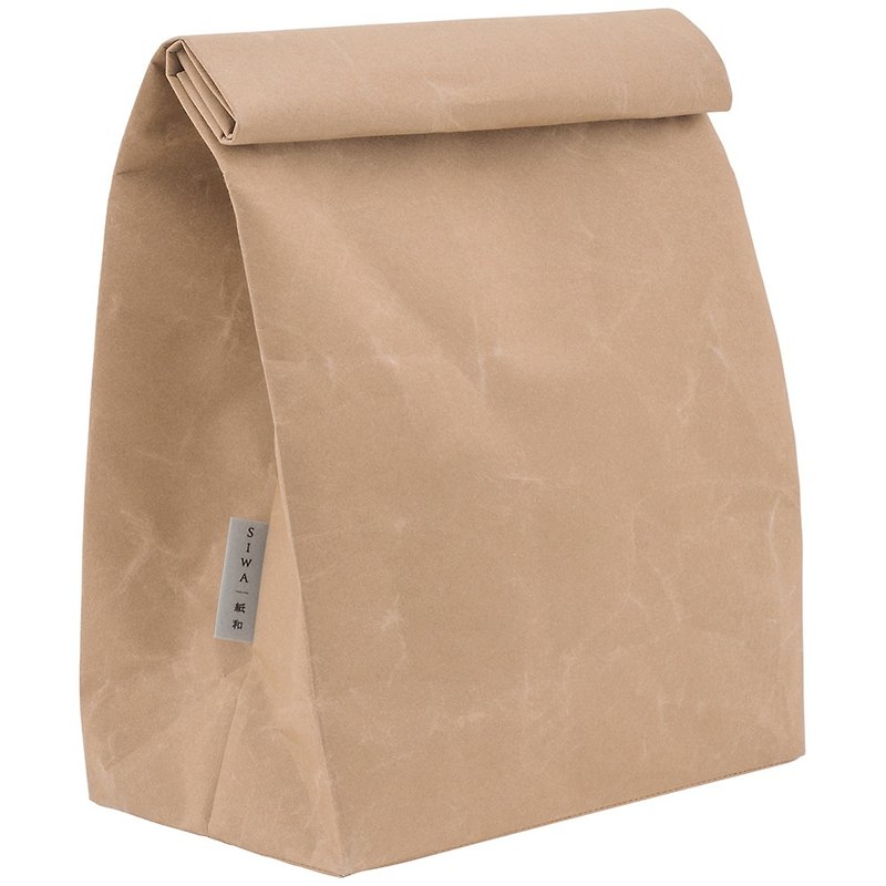 紙 手袋/手提袋 咖啡色 - SIWA | 手拿包 | 環保袋 購物袋 收納袋 防水輕量 紙製 | 咖啡色