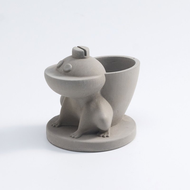 史博招財聚寶盆 - 擺飾/家飾品 - 水泥 灰色