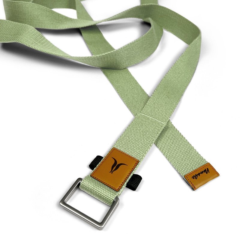 【NAMASTE】Yoga Strap 瑜珈繩240cm(寬4cm) - 薄荷綠 - 運動/健身器材 - 棉．麻 綠色