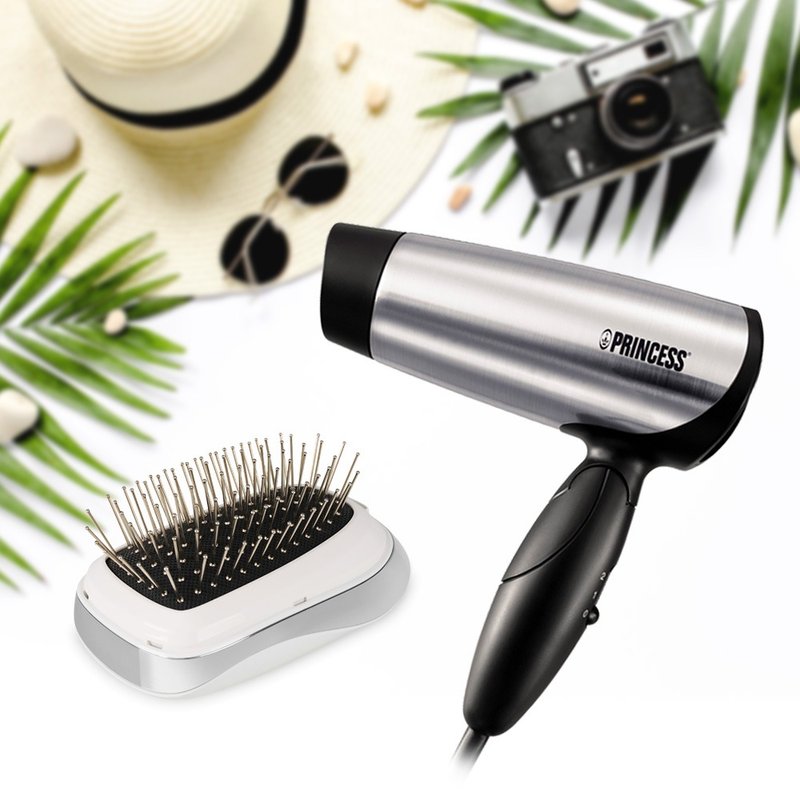 Value Travel Group - Netherlands PRINCESS Dual Voltage Hair Dryer + Negative Ion Massage Comb (Handleless) - เครื่องใช้ไฟฟ้าขนาดเล็กอื่นๆ - พลาสติก สีเงิน