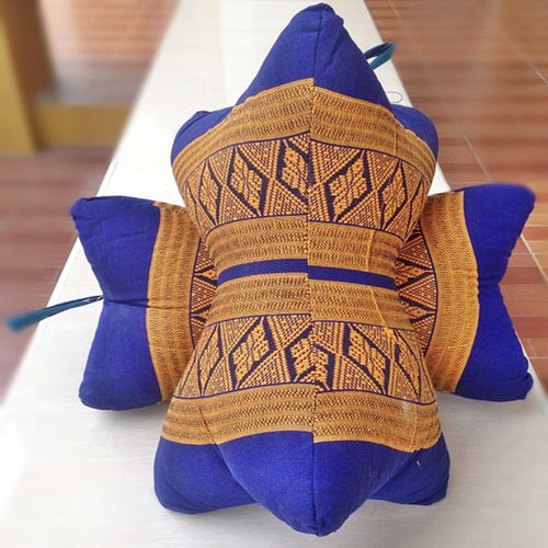 chiangmaicraft Neck support kapok cushion. star shaped neck pillow, Thai handmade OTOP items