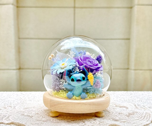 Lilo and Stitch/Stitch/Eternal Flower/Dried Flower/Night Light/Glass Cup/ Glass Cover - Shop huayiflowerdesign Dried Flowers & Bouquets - Pinkoi