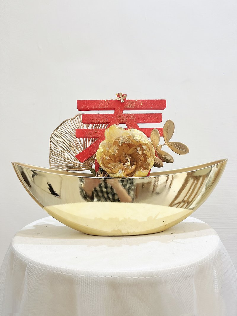 Chunhua full gold candy box - Plants & Floral Arrangement - Other Materials 