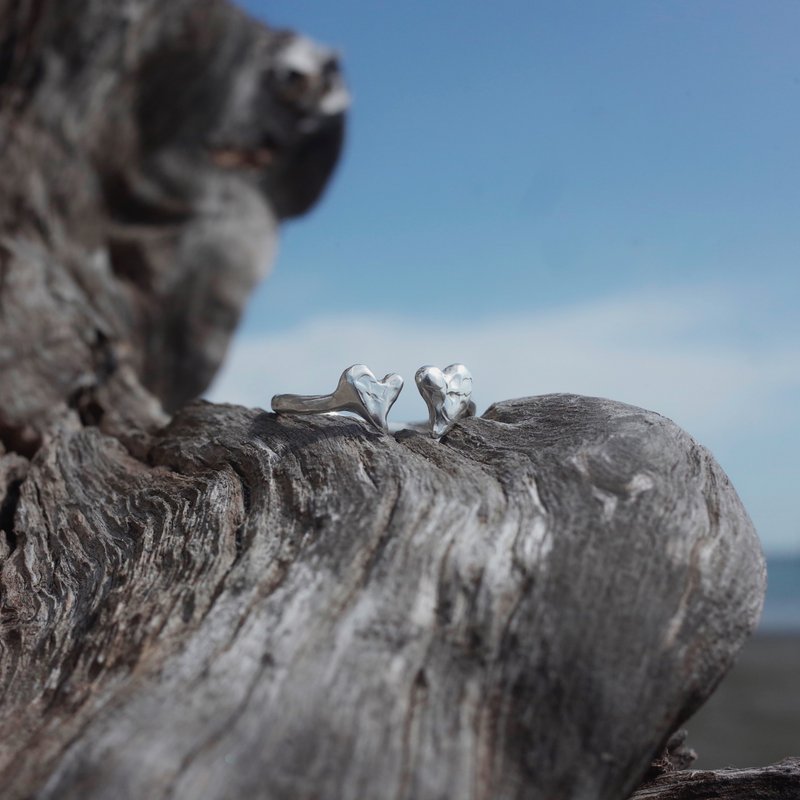 Double hearts Ring 雙心戒 - 戒指 - 純銀 銀色