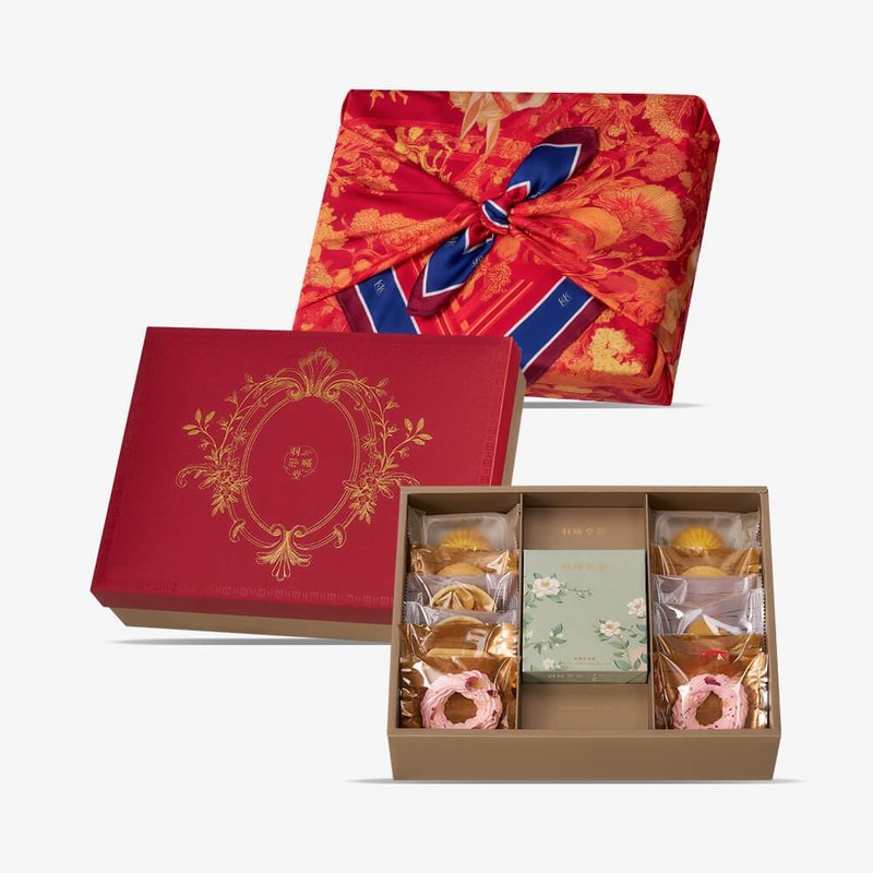 【過年禮盒】璟黛御禮-茶包款 國宴級國際摘星台灣茶+獨家茶點 - 零食/點心 - 新鮮食材 紅色