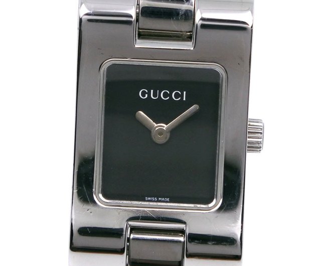 GUCCI】グッチ 2305L ステンレス クオーツレディース 黒文字盤 腕時計 GUCCI】グッチ 2305L ステンレス クオーツレディース 黒文字盤