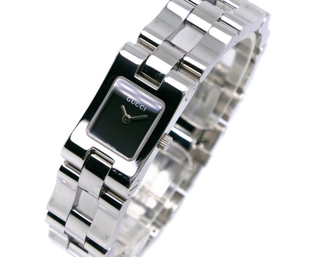GUCCI】グッチ 2305L ステンレス クオーツレディース 黒文字盤 腕時計 GUCCI グッチ 2305L クォーツ レディース 黒文字盤 稼働品 腕時計