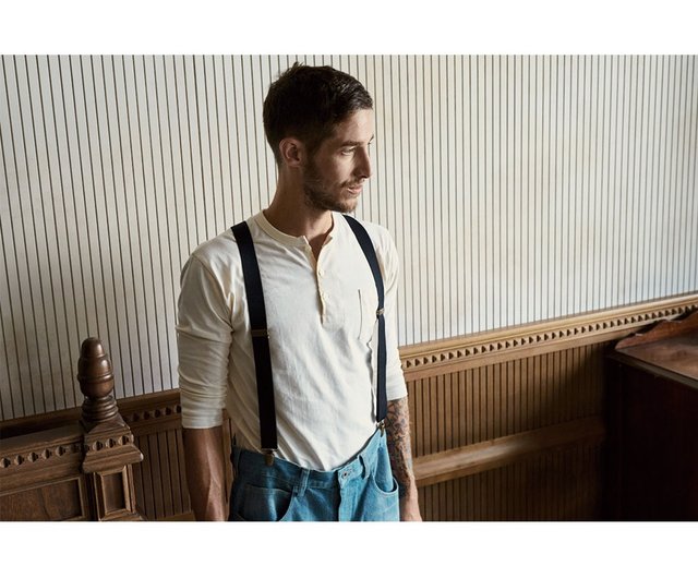 Henley shirt outlet suspenders