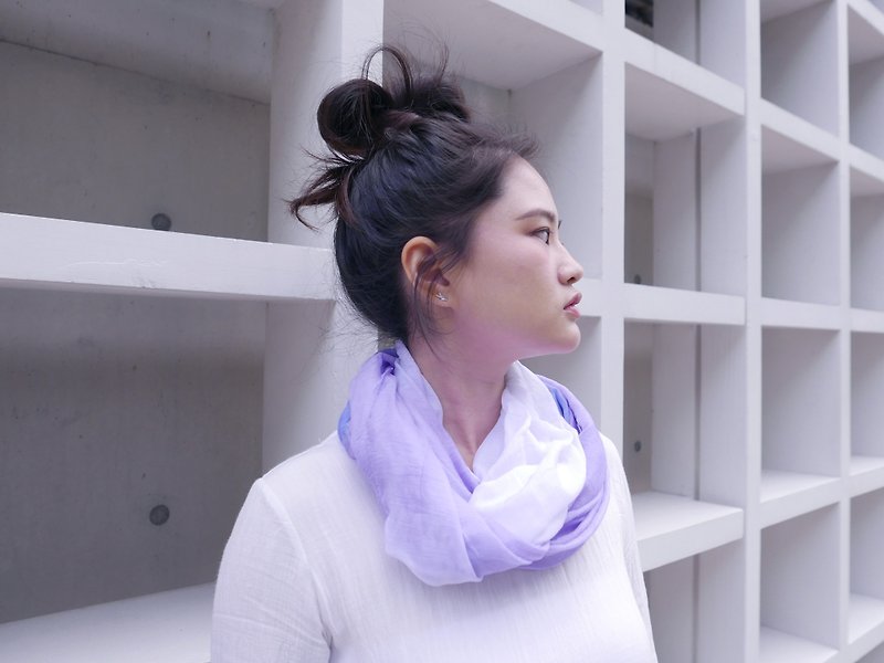 Tie dye/scarf/shawl :Purple angel: - ผ้าพันคอ - วัสดุอื่นๆ สีม่วง