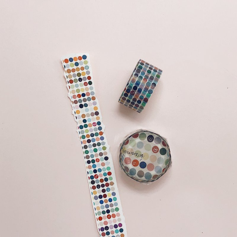 Smile circle∣paper tape - Washi Tape - Paper Multicolor