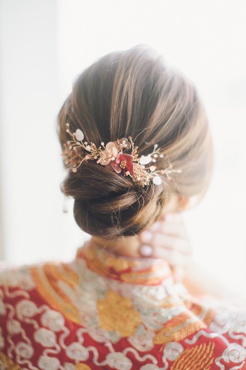 SAYSOcessories Handmade 古典琉璃新娘頭飾,中式頭飾,裙褂頭飾,旗袍頭飾,Bridal Headpiece