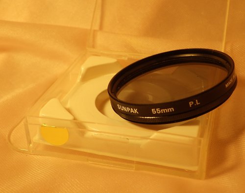 geokubanoid Sunpak PL 線性偏光鏡 55 毫米螺紋安裝相機鏡頭盒日本