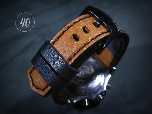 40degreeshandcraft Pueblo Leather watch strap, Tan leather watch strap, Handmade watch strapp